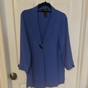 Blue Buttoned Topper